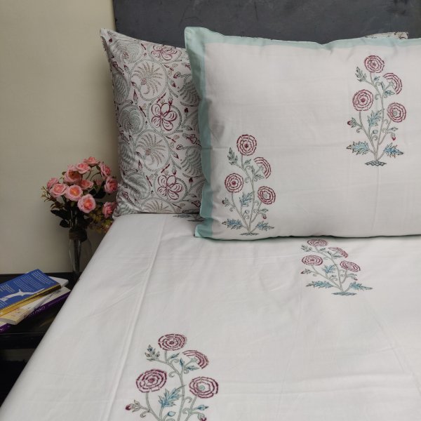 Buy Hand Block Printed Bed Sheets Online at Best Price