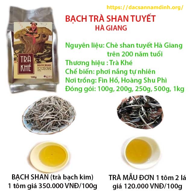Nơi bán Bạch trà shan tuyết cổ thụ Hoàng Shu Phì ngon số 1 tại Hà Giang