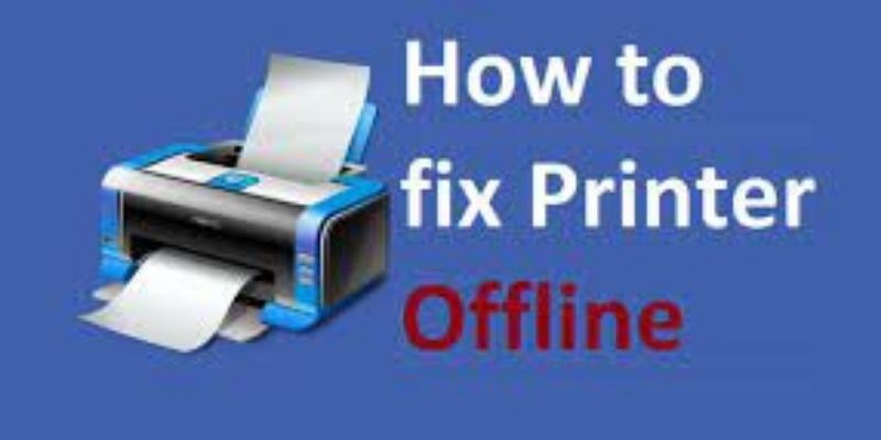 How can I make my offline printer show as online again?