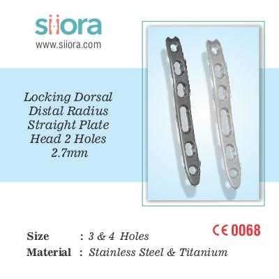 Locking Dorsal Distal Radius Straight Plate Head 2 Holes 2.7mm Profile Picture