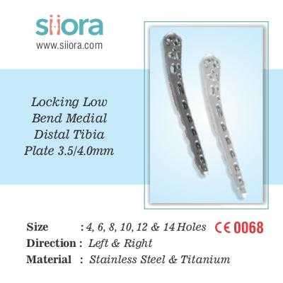 Locking Low Bend Medial Distal Tibia Plate 3.5/4.0 mm Profile Picture